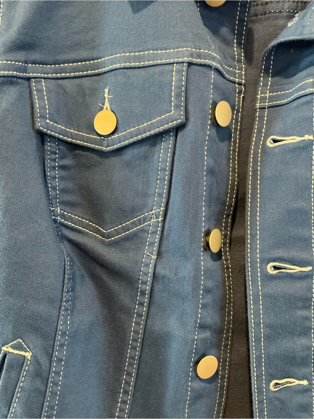 Talbots Royal Blue Cotton-Stitch Jean Jacket - Picture 5 of 12